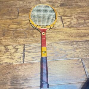 VTG 70s Wilson Stan Smith Stylist Wooden Tennis Racquet Strata-Bow 4 5/8 Grip